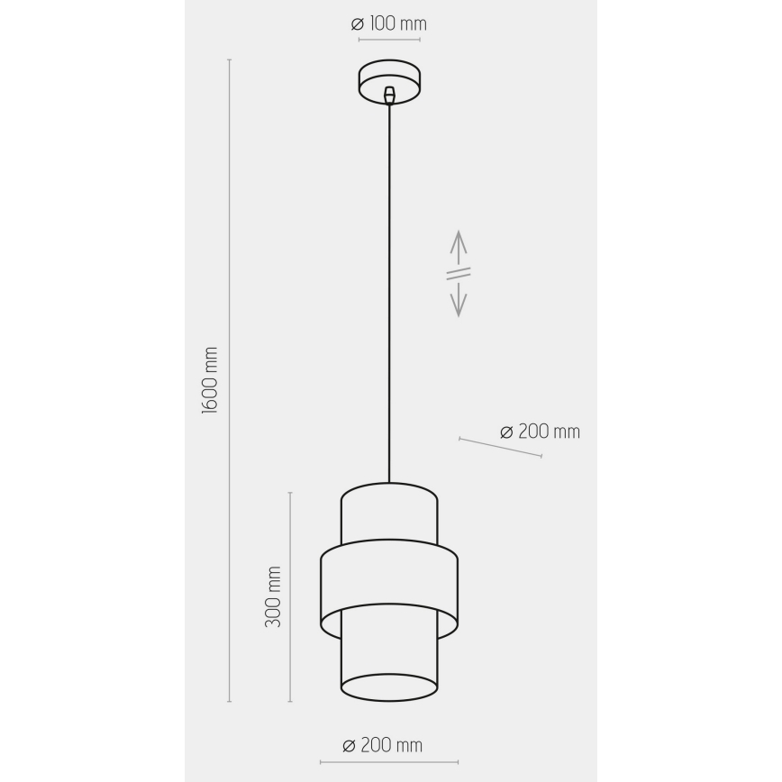 Lampadario su filo  CALISTO 1xE27/15W/230V oro/nero