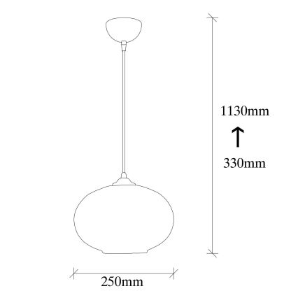 Lampadario su filo CAMINI 1xE27/40W/230V