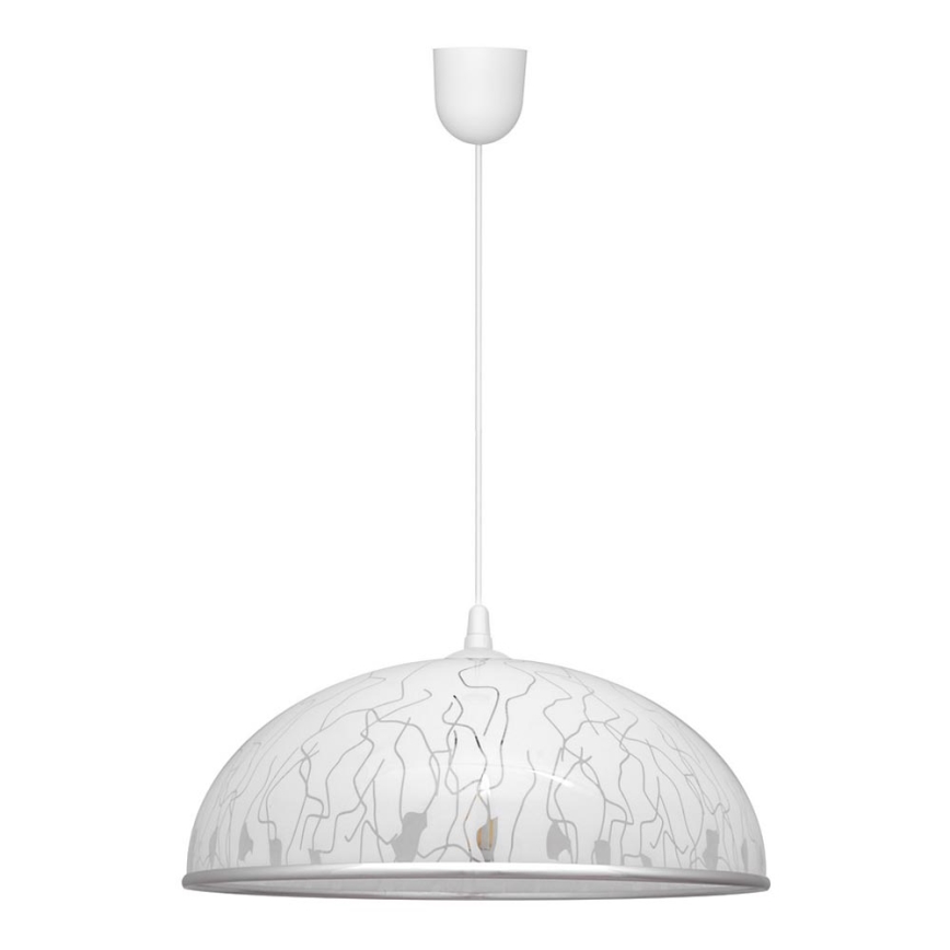 Lampadario su filo CIRCLE 1xE27/15W/230V bianco