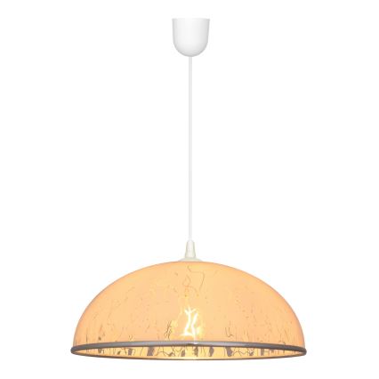 Lampadario su filo CIRCLE 1xE27/15W/230V bianco