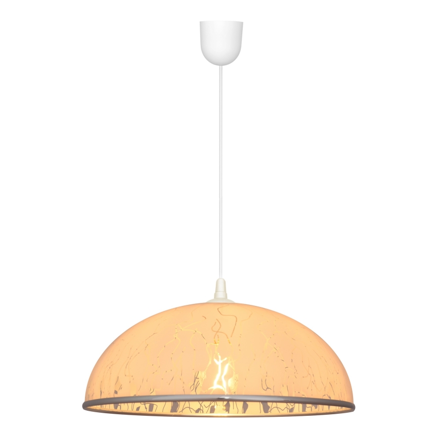 Lampadario su filo CIRCLE 1xE27/15W/230V bianco