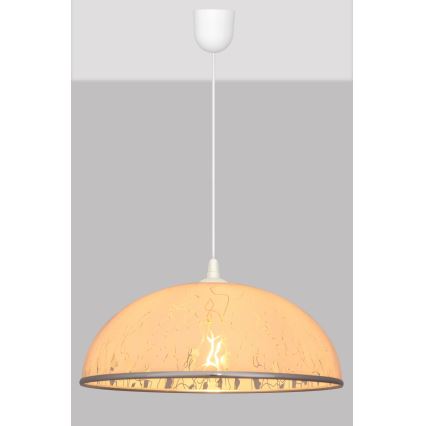 Lampadario su filo CIRCLE 1xE27/15W/230V bianco