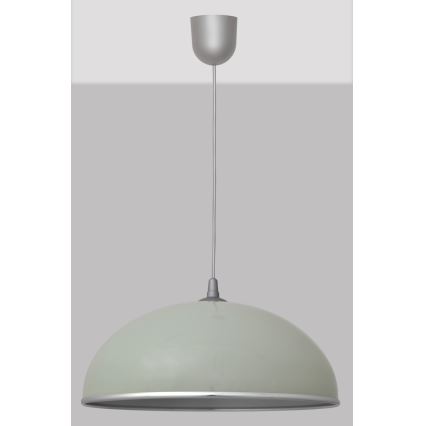 Lampadario su filo CIRCLE 1xE27/15W/230V grigio