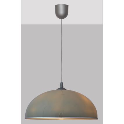 Lampadario su filo CIRCLE 1xE27/15W/230V grigio