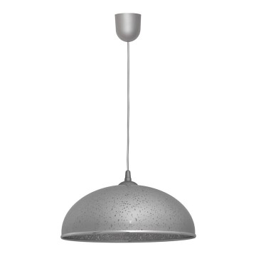 Lampadario su filo CIRCLE 1xE27/15W/230V grigio