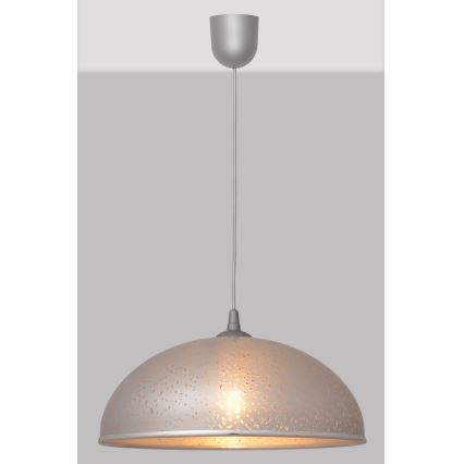 Lampadario su filo CIRCLE 1xE27/15W/230V grigio