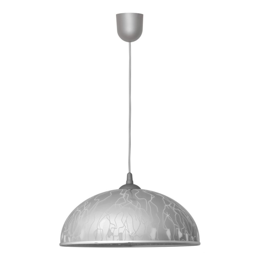 Lampadario su filo CIRCLE 1xE27/15W/230V grigio