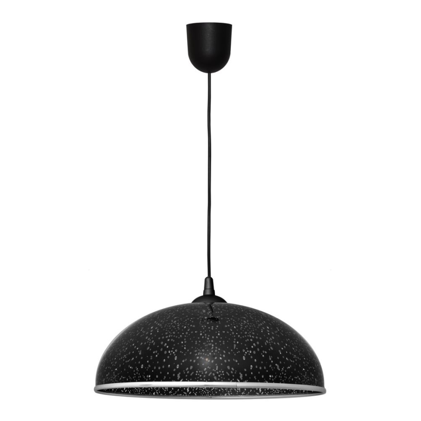 Lampadario su filo CIRCLE 1xE27/15W/230V nero