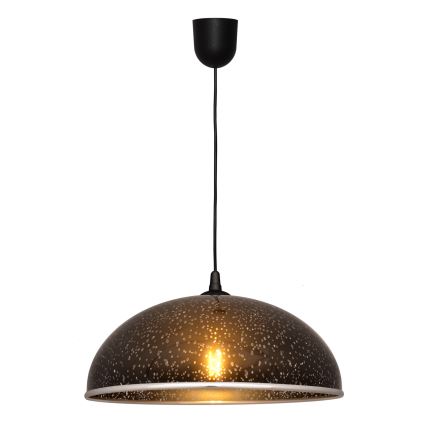 Lampadario su filo CIRCLE 1xE27/15W/230V nero