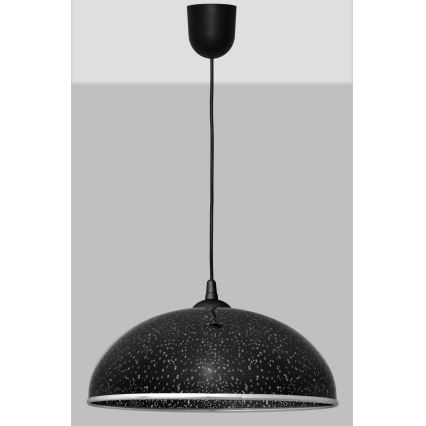 Lampadario su filo CIRCLE 1xE27/15W/230V nero