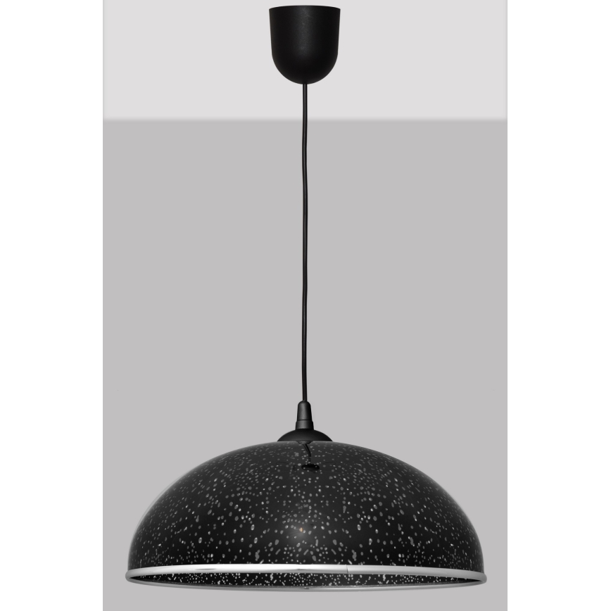 Lampadario su filo CIRCLE 1xE27/15W/230V nero
