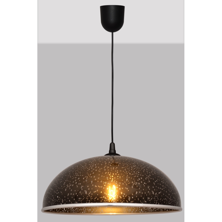 Lampadario su filo CIRCLE 1xE27/15W/230V nero