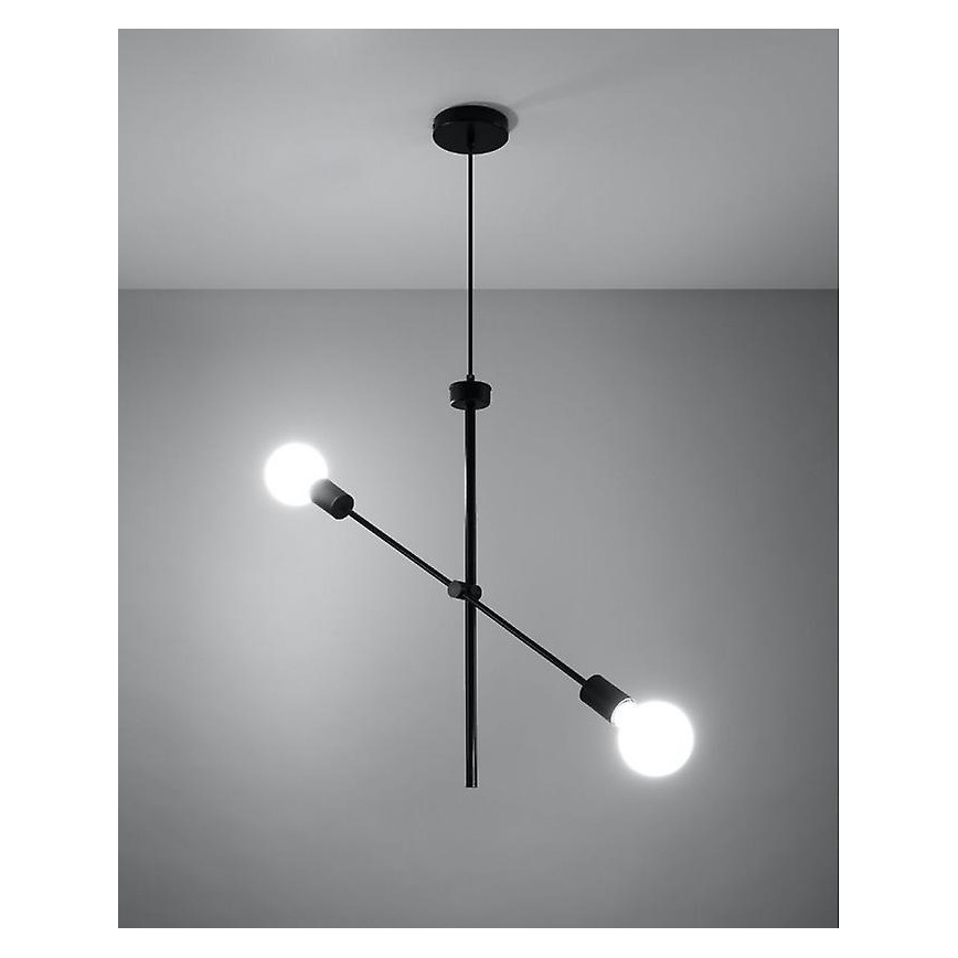 Lampadario su filo CONCEPT 2xE27/60W/230V