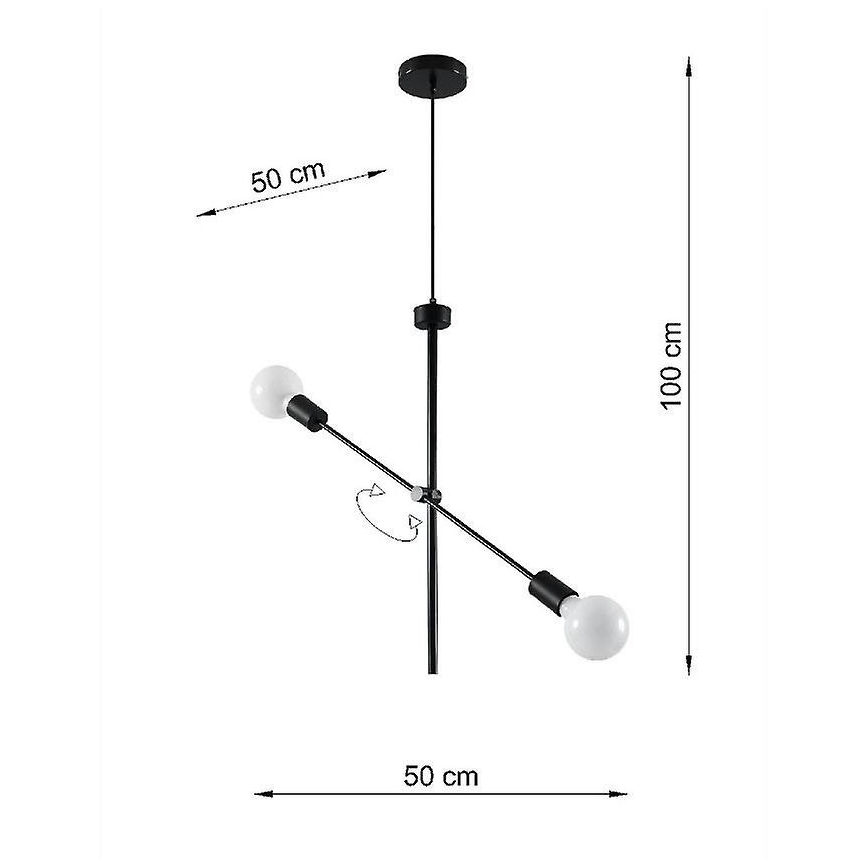 Lampadario su filo CONCEPT 2xE27/60W/230V