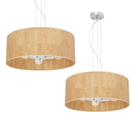 Lampadario su filo CORK 3xE27/60W/230V