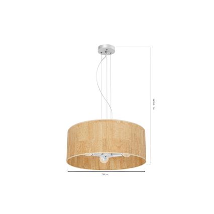 Lampadario su filo CORK 3xE27/60W/230V