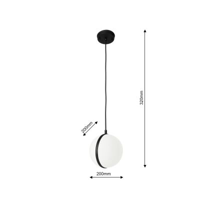 Lampadario su filo da esterno CIRCULO 1xE27/40W/230V IP44