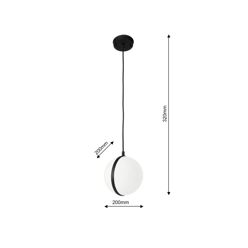 Lampadario su filo da esterno CIRCULO 1xE27/40W/230V IP44