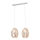 Lampadario su filo DALI 2xE27/15W/230V rame