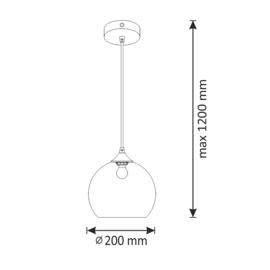 Lampadario su filo DAMAR 1xE27/20W/230V