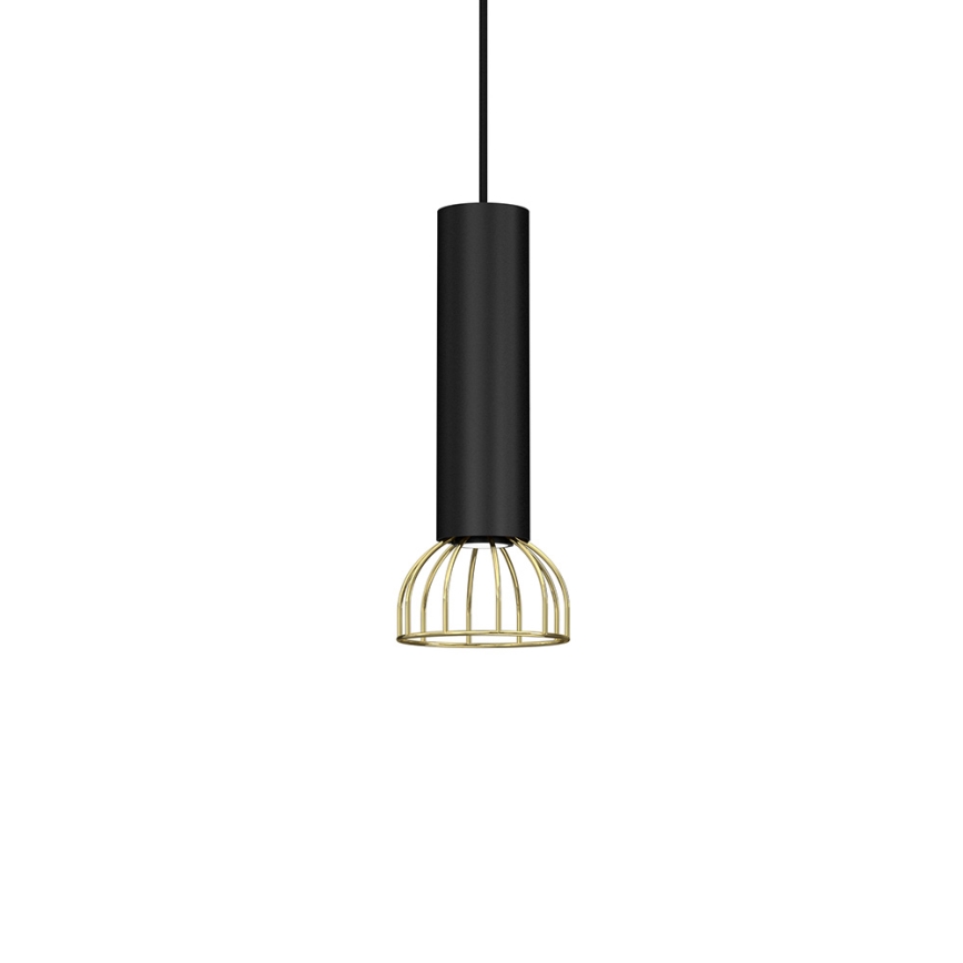 Lampadario su filo  DANTE 1xGU10/25W/230V nero/oro