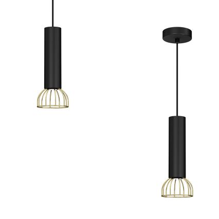 Lampadario su filo  DANTE 1xGU10/25W/230V nero/oro