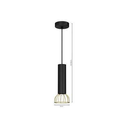 Lampadario su filo  DANTE 1xGU10/25W/230V nero/oro