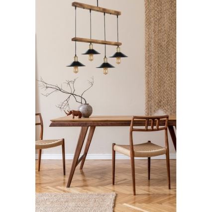 Lampadario su filo DAVID 4xE27/60W/230V