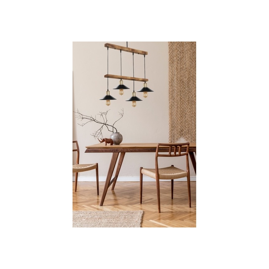 Lampadario su filo DAVID 4xE27/60W/230V