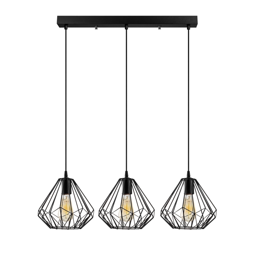 Lampadario su filo DIAMOND 3xE27/100W/230V