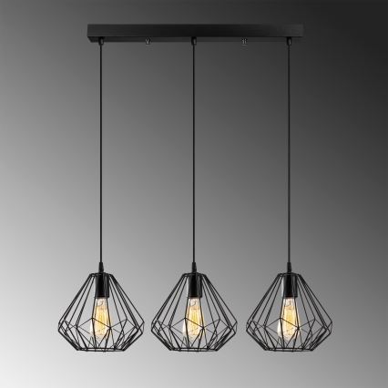 Lampadario su filo DIAMOND 3xE27/100W/230V