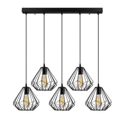 Lampadario su filo DIAMOND 5xE27/100W/230V