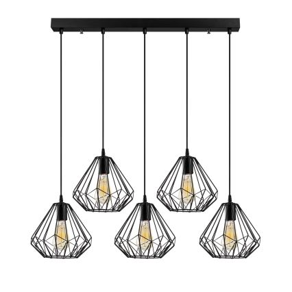 Lampadario su filo DIAMOND 5xE27/100W/230V