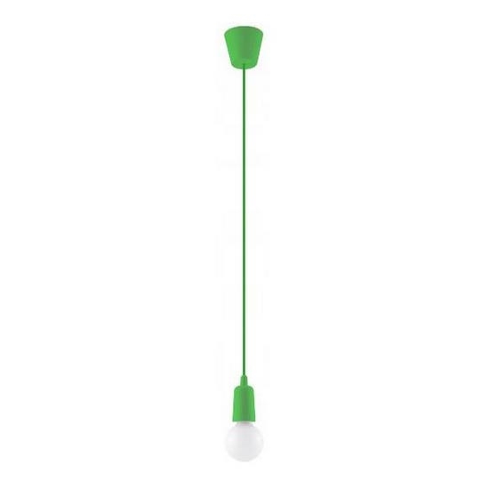 Lampadario su filo DIEGO 1xE27/60W/230V verde