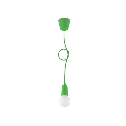 Lampadario su filo DIEGO 1xE27/60W/230V verde