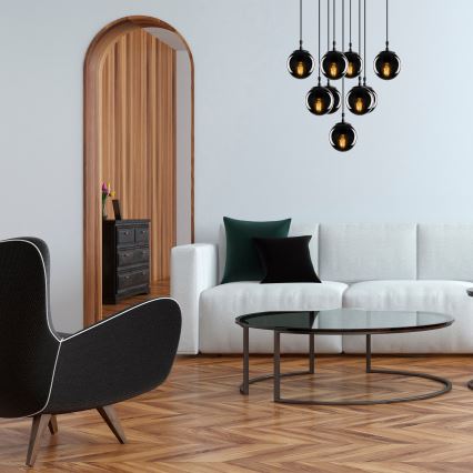 Lampadario su filo EFE 9xE27/40W/230V