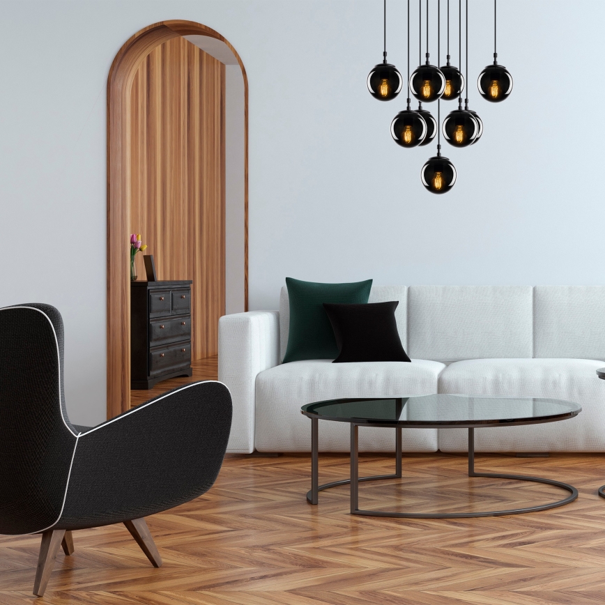 Lampadario su filo EFE 9xE27/40W/230V
