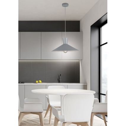Lampadario su filo ELISTA 1xE27/60W/230V grigio