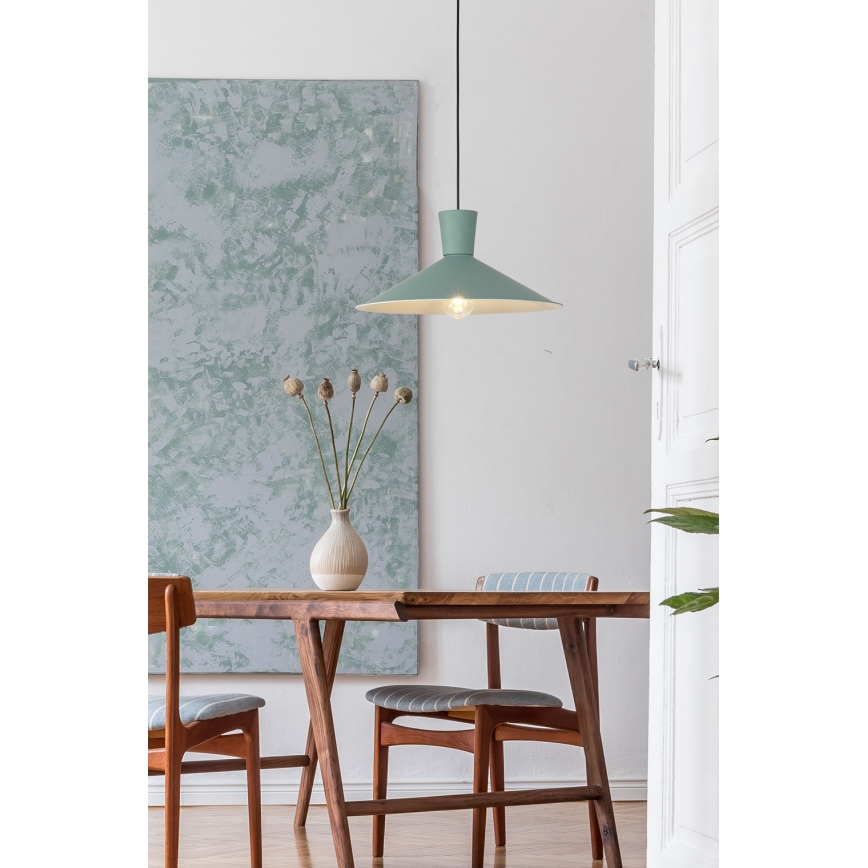 Lampadario su filo ELISTA 1xE27/60W/230V turchese
