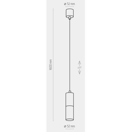 Lampadario su filo ELIT 1xGU10/10W/230V nero