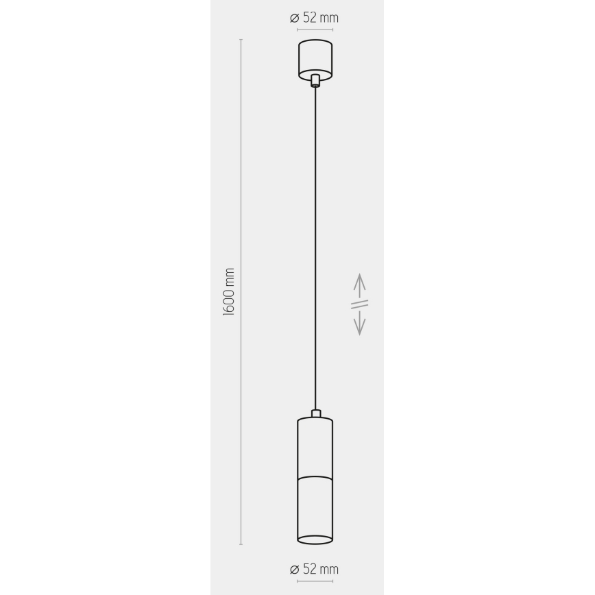 Lampadario su filo ELIT 1xGU10/10W/230V nero