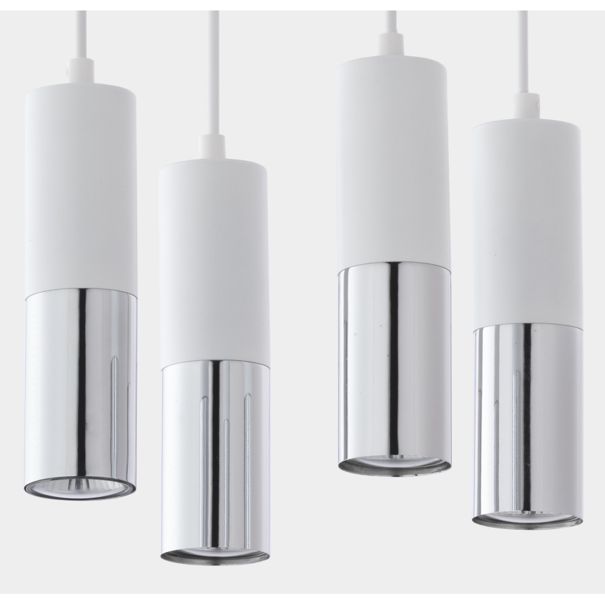 Lampadario su filo ELIT 4xGU10/10W/230V bianco