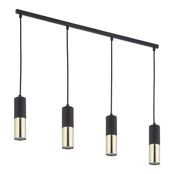 Lampadario su filo  ELIT 4xGU10/10W/230V nero