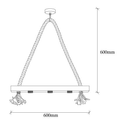 Lampadario su filo EREBOS 3xE27/40W/230V