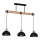Lampadario su filo ERIK 3xE27/60W/230V beige/nero