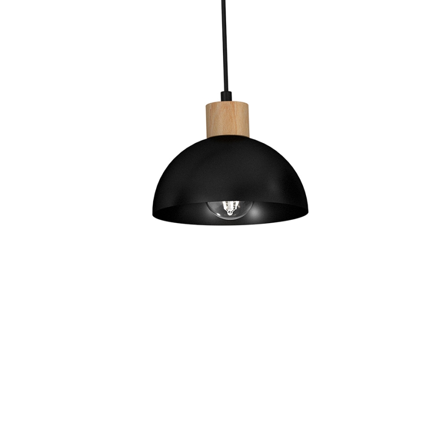Lampadario su filo ERIK 3xE27/60W/230V beige/nero