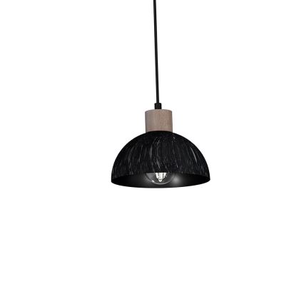 Lampadario su filo  ERIK 3xE27/60W/230V marrone/nero