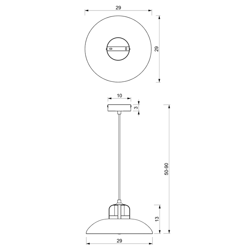 Lampadario su filo  FELIX 1xE27/60W/230V bianco