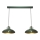 Lampadario su filo FELIX 2xE27/60W/230V verde