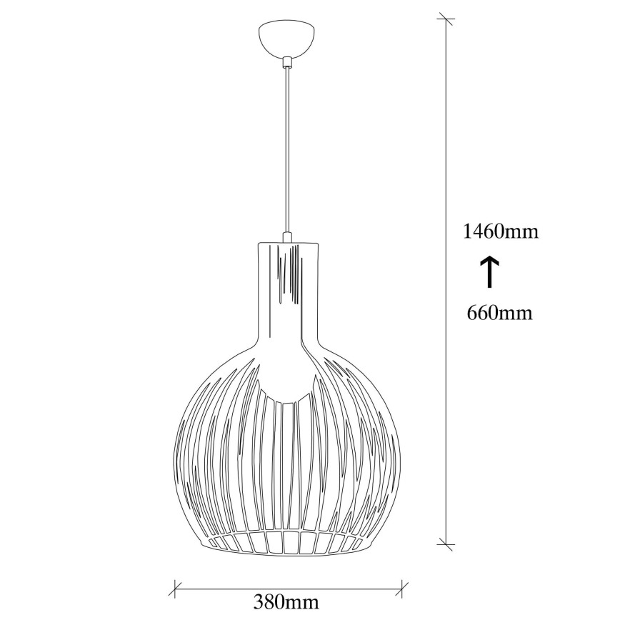 Lampadario su filo FELLINI 1xE27/100W/230V